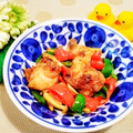 ももちゃんのれしぴ's cooksnap of when they made から揚げリメイク ピーマンと中華風炒め.