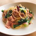 あねこちゃん's cooksnap of when they made ロメインレタスとベーコンのパスタ.