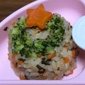 まり郎's cooksnap of when they made 炊飯器de離乳食 チキンライス.