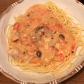 さかちゃーはん's cooksnap of when they made 余りシチューでトマトクリームパスタ.