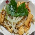 pokopapa's cooksnap of when they made ポン酢で！食感お揚げのもやしスプラウツ.