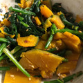 たかたけしゅん's cooksnap of when they made 牛乳deかぼちゃとほうれん草のゴマ和え.