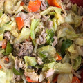 ♡icco♡'s cooksnap of when they made 簡単☆豚こま野菜のゴマ味噌炒め.