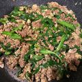 ☆あんこドーナツ☆'s cooksnap of when they made ご飯がすすむ！　簡単♪ニラ玉ミンチ炒め.