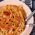 mmmmint＊'s cooksnap of when they made 忙しい日のトマトソースパスタ.