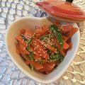 tikariri's cooksnap of when they made にんじん&ピーマン味噌きんぴら.