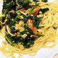 67luna's cooksnap of when they made ほうれん草とトマトのツナスパゲティ.