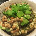 YUKIKI☆'s cooksnap of when they made 納豆と大根葉のご飯.