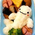 かわと's cooksnap of when they made 簡単❋ キャラ弁 白イルカ♡.