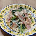 ぱれすー's cooksnap of when they made ほうれん草とベーコンのクリームパスタ.