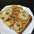 ☆GSSQHY☆'s cooksnap of when they made ごま塩きな粉　バナナトースト.