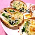 MeguBroaden's cooksnap of when they made 簡単＊水菜としらす干しの餃子皮のピザ.