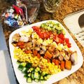 tian10's cooksnap of when they made MrsWongちのナッツ入りコブサラダ風.