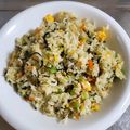 ebipeco's cooksnap of when they made 子供喜ぶ♪小松菜としらすの彩り炒飯☆.