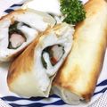 フジぽん's cooksnap of when they made カニカマ・ハンペン・青ジソくるりん春巻き.