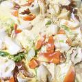 アラフィフ新米主婦♪'s cooksnap of when they made 厚揚げとちくわでガッツリ●白菜の卵とじ.