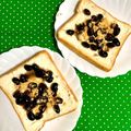ふたごゆき's cooksnap of when they made 黒豆とクリチのトースト.