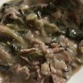 MULA's cooksnap of when they made 牛肉マッシュルームほうれん草のクリーム煮.