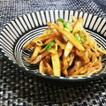 京ん家's cooksnap of when they made しらたきとごぼうのピリ辛炒め.