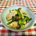 龍青空ママ's cooksnap of when they made もう一品に♪小松菜と鶏肉のバター炒め.