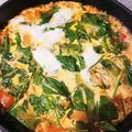 SHⅰ's cooksnap of when they made ほうれん草とトマトの洋風卵とじ.