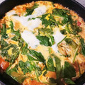 SHⅰ's cooksnap of when they made ほうれん草とトマトの洋風卵とじ.