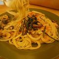 BIRDMEN's cooksnap of when they made ランチ☆エビと玉ねぎの柚子胡椒パスタ♪.