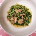4児男子母さんの台所's cooksnap of when they made レンジで超簡単❗豆苗のツナ醤油和え☺⛄☕.
