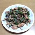 55才のおじさん's cooksnap of when they made あと1品！簡単さっぱり舞茸とオクラ炒め.