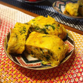 ちゃぴ♥'s cooksnap of when they made かぶの葉とソーセージの玉子焼き♡.