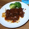 7omoko's cooksnap of when they made 牛肉のきのこ巻き赤ワイン煮込み.