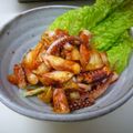 まほじょ's cooksnap of when they made 余ったげそでおつまみ一品＊いかキムチ＊.