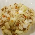YOU1416's cooksnap of when they made 冷蔵庫救済！残り野菜とひき肉チャーハン.