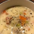 ペペ☆'s cooksnap of when they made 野菜たっぷり♡豆乳クラムチャウダー.