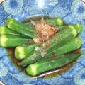 きらり流れ星's cooksnap of when they made 【農家のレシピ】丸ごと1本★茹でオクラ.