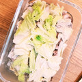 （・×・）♪'s cooksnap of when they made 簡単☆レンジ5分！豚こま&白菜の重ね蒸し.