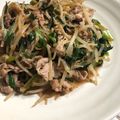 わんわん王国's cooksnap of when they made スタミナ満点★豚ニラもやしオイスター炒め.