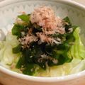 NatK's cooksnap of when they made キャベツとワカメのからし醤油和え.