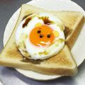 ☆ありか358☆'s cooksnap of when they made レンジで簡単目玉焼きトースト♡.