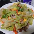 どら1981's cooksnap of when they made 豚肉とレタスの卵炒め.