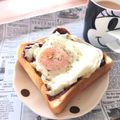 kmi0301's cooksnap of when they made ❁満腹♡デミたまトースト❁.