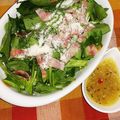 saalalan's cooksnap of when they made サラダほうれん草のカリカリベーコン乗せ.