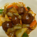 Monkinton's cooksnap of when they made 鶏もも肉の簡単酢豚風♪揚げない酢豚のタレ.