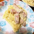 SORxSIR's cooksnap of when they made 簡単☆お店のカルボナーラパスタ.