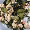 ぱちころんぬ's cooksnap of when they made 野沢菜とひき肉のぴり辛炒め.