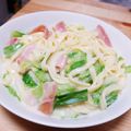 cook4vd61p's cooksnap of when they made キャベツとベーコンのクリームパスタ.