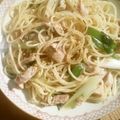 ケンチャナヨ～'s cooksnap of when they made 簡単☆１人ランチ サバ缶で和風パスタ.
