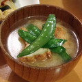 ＊amor＊'s cooksnap of when they made エンドウと厚揚げのおみそ汁♡♥♡.