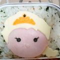 けい♥️'s cooksnap of when they made ディズニーツムツム キャラ弁 型紙付.