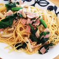 Annesan's cooksnap of when they made 簡単♥ベーコンとほうれん草の和風パスタ♪.
